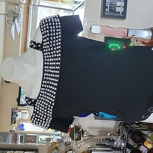 AD originals. off the shoulder pearl trimmed top.